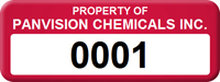 Asset Label, Property of Company Name with Numbering