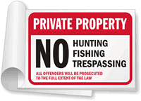 No Hunting, Fishing & Trespassing Sign Book