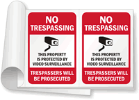Property Protected By Video Surveillance Sign Book