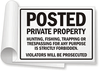 Private Property, Trespassing Forbidden Sign Book