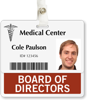 Board Of Directors Horizontal Id Cards Badge Buddy
