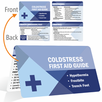 Coldstress First Aid Guide Fold over Safety Wallet Card