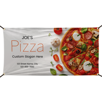 Custom Pizza Shop Vinyl Banner