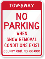 Tow Away No Parking Sign  California Code