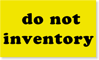 Do Not Inventory Label