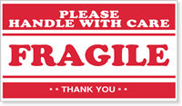 Please Handle Care Fragile Label