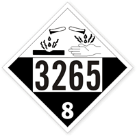 UN3265 Corrosive Liquid Placard