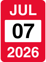 Personalized Day Month Year Label, Change Color Option