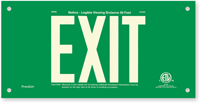 Green Panel Aluminum EXIT Sign 7 in. letters