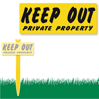 Keep Out Private Property EasyStake Sign
