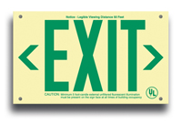 EXIT Sign 6 in. letters in green