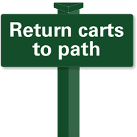 Return Carts To Path Easystake Sign
