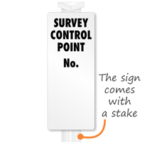 Survey Control Point Number EasyStake Survey Sign