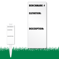 Benchmark Elevation Description EasyStake Survey Sign