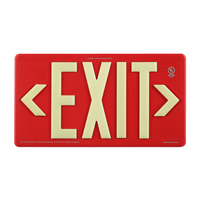 Red Recyclable Non Toxic and Non Radioactive photoluminescent Exit Sign