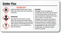 Solder Flux Chemical GHS Label 2in. x 3.75in.
