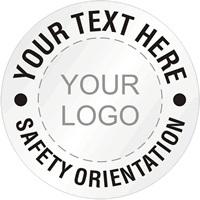 Two lines circular text, Center Logo