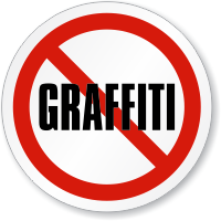 No Graffiti ISO Circle Sign