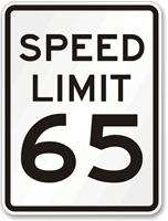 Aluminum Speed Limit Sign