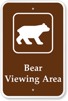 Bear Viewing Area  Campground & Park Sign