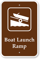 Boat Launch Ramp  Campground & Park Sign