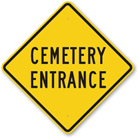 Cemetery Entrance Sign
