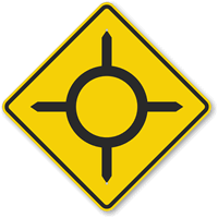 Circular Intersection Symbol Sign