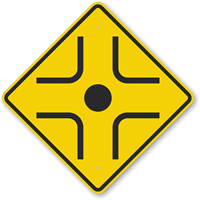 Circular Intersection Symbol Sign