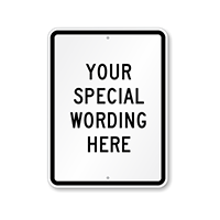 Custom Black Vertical Template Parking Sign