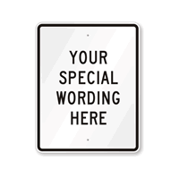 Custom Black Vertical Template Parking Sign