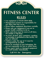 Custom Fitness Center Rules SignatureSign