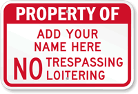 Custom Property Of Sign