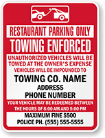 Restaurant Parking Only