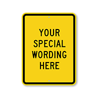 Custom Yellow Black Vertical Template Parking Sign