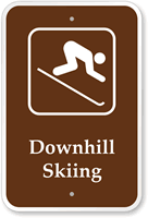 Downhill Skiing  Campground Guide & Park Sign