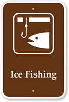 Ice Fishing  Campground Guide & Park Sign