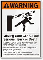 Warning Automatic Gate Sign