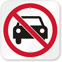 No Car Symbol Sign