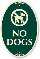 No Dog SignatureSign (with Graphic)