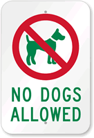 No Dogs Allowed Sign (with Graphic)
