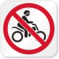 No Motorcycles Symbol Sign