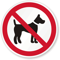 No Pets symbol Sign