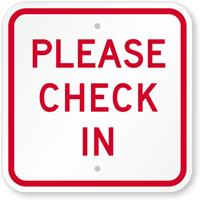 Please Check In Sign