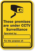 Premises Are Under CCTV Surveillance Sign
