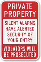 Private Property Silent Alarms Alerted Security