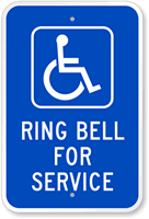 RING BELL FOR SERVICE Sign
