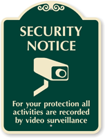 Video Surveillance Security Sign