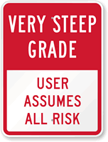 Very Steep Grade Sign