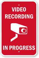 Video Recording In Progress Sign