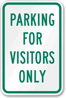 Parking Visitors Only Sign